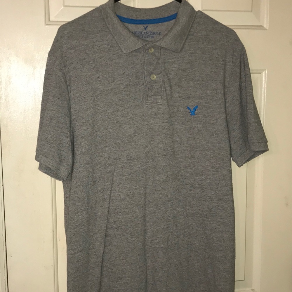 American Eagle Dark Grey Polo LT